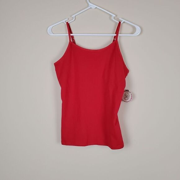 SO Fashion Red Fitted Girls Cami Tank Top Size 16 - Picture 1 of 7